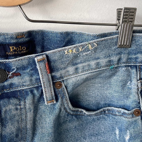 Polo Ralph Lauren Jeans Womens The Avery Boyfriend Embroidered Distressed Boho - Picture 2 of 10